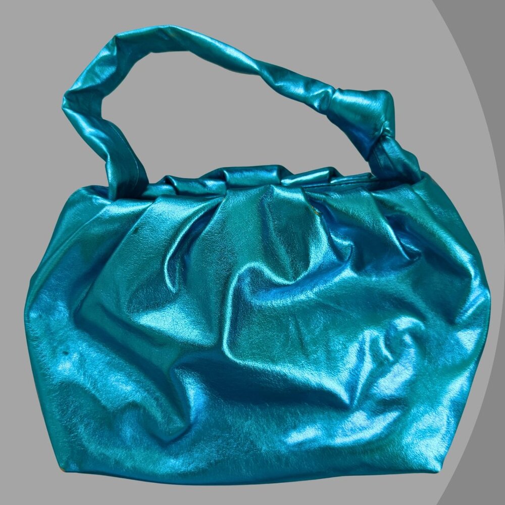 Anthropologie Free People Turquoise Blue Handbag Purse